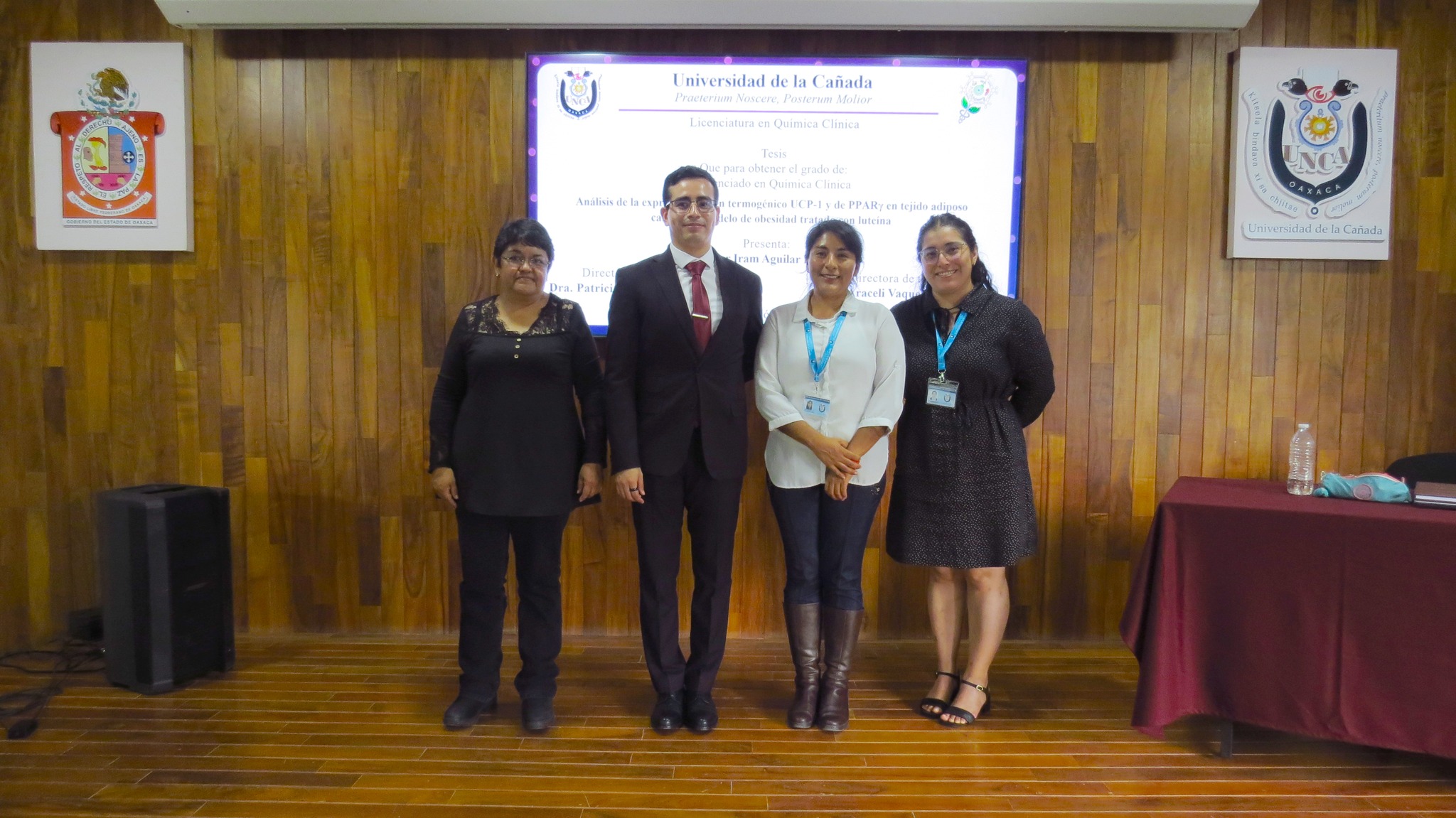 Edher Iram Aguilar López y profesoras