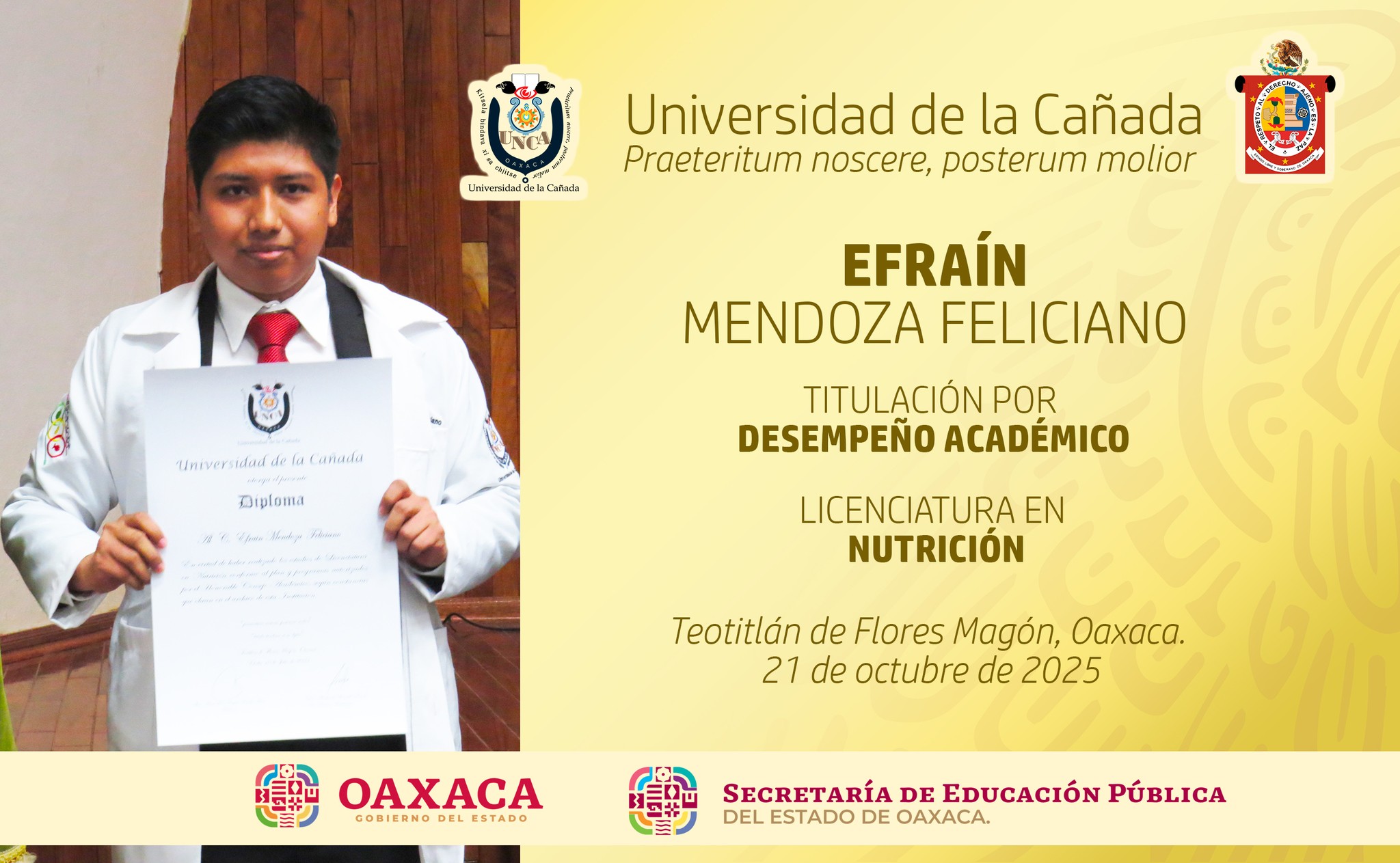 Efraín Mendoza Feliciano.